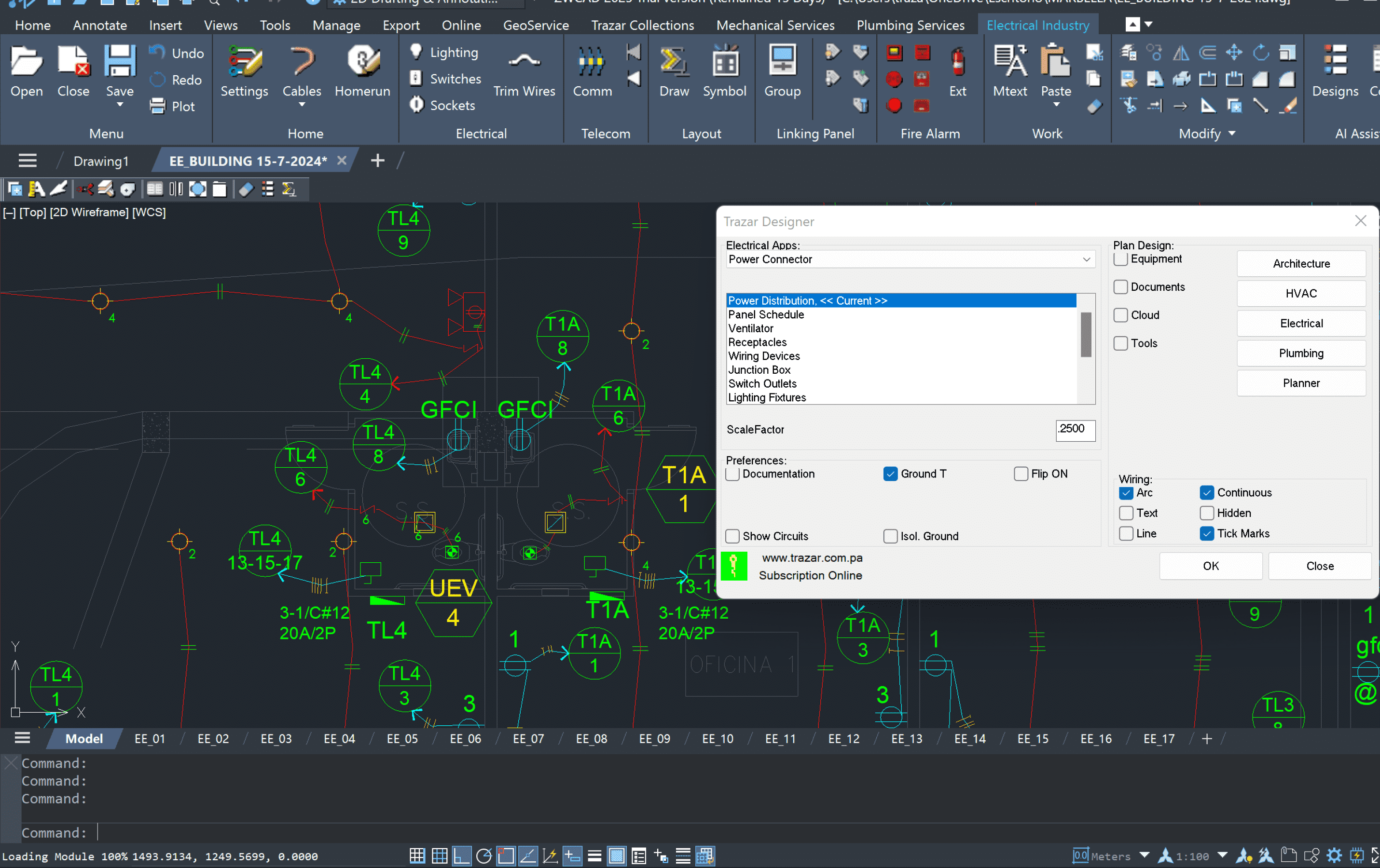 Example Trazar for ZWCAD